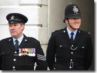 Sgt Miller and PC Bellamy at VE day parade, 26 June 06